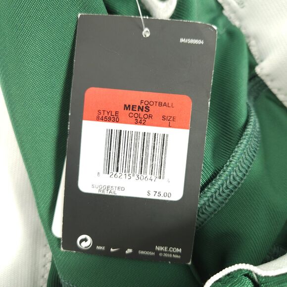 NWT Nike Mens Large Green Belted White Striped Swoosh Football Pants - Picture 3 of 8
